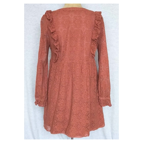 Entro Embroidered Lace Ruffle Baby Doll Dress - Picture 5 of 7